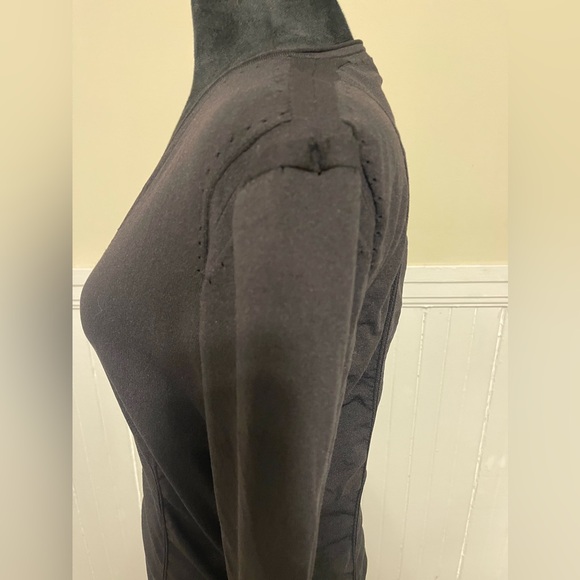 Opening Ceremony OC, V-neck Black Fitted, Rouche Dress, Size Lg, like new - Picture 5 of 10